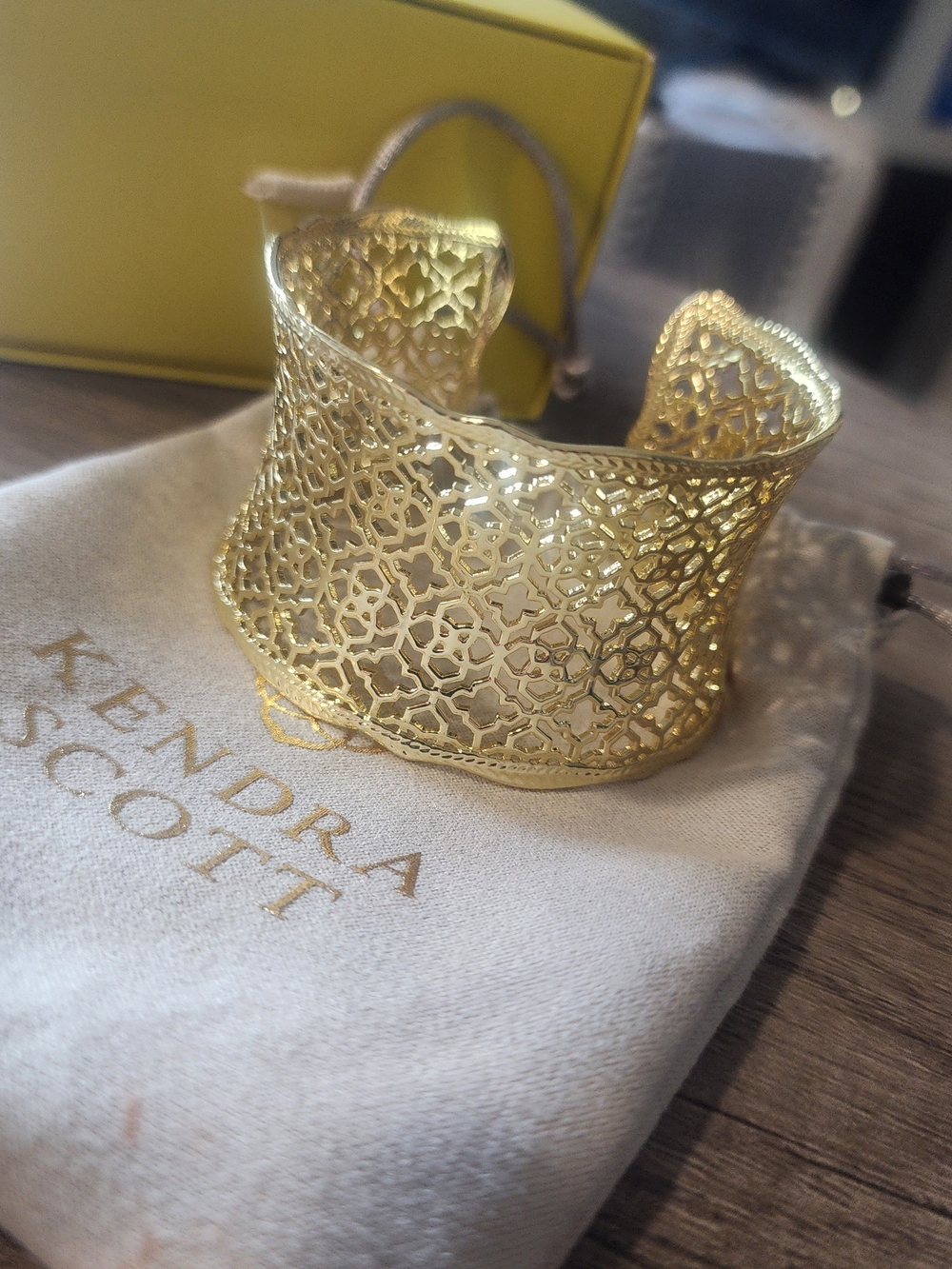 Kendra Scott Gold Filigree Cuff Bracelet NWT